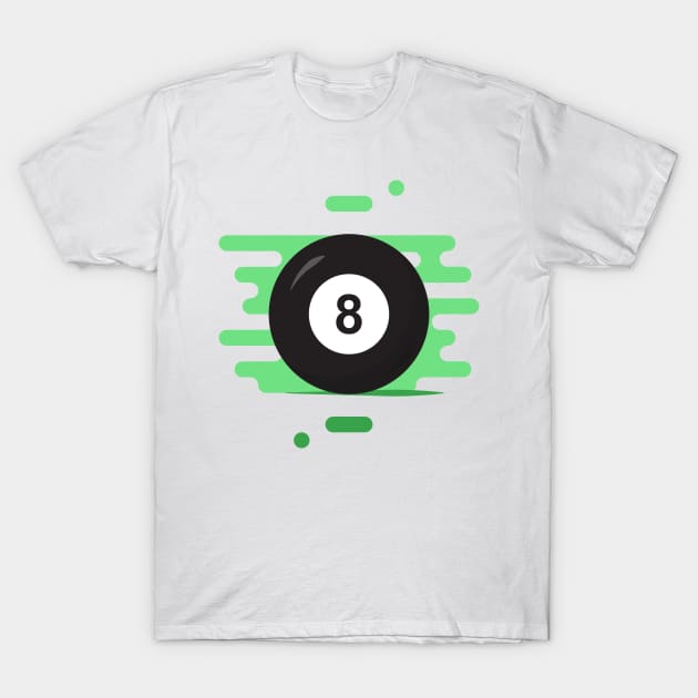 Black Billiard Ball T-Shirt by acidmit